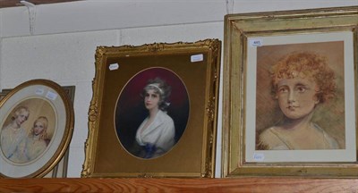 Lot 445 - Five portraits of children and ladies