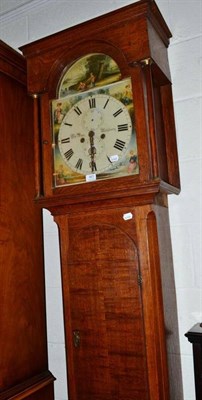 Lot 463 - An oak longcase clock with painted dial inscribed THOs Pape, Rothburn