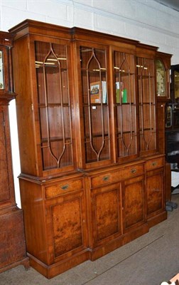 Lot 464 - A Beval Funnell walnut breakfront bookcase