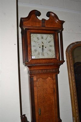 Lot 476 - An oak eight day longcase clock, J A Lomax, Blackburn