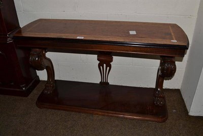 Lot 478 - A crossbanded yew and mahogany hall table