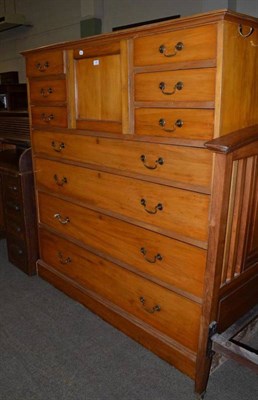 Lot 495 - Satin walnut chest of drawers