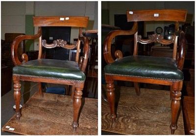 Lot 509 - Pair of Edwardian carver chairs (a.f.)