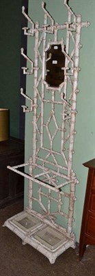 Lot 566 - Cast iron bamboo effect stick stand (stamped)