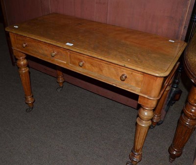 Lot 574 - A Victorian side table with two drawers