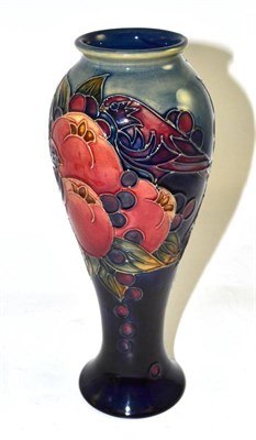 Lot 26 - Modern Moorcroft vase, Finches pattern (second)