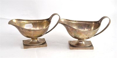 Lot 35 - Pair of silver sauce boats