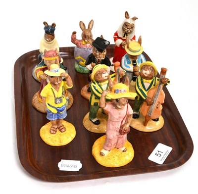 Lot 51 - Ten unboxed Bunnykins figures