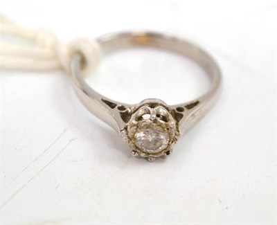 Lot 69 - An 18ct white gold diamond solitaire ring, 0.20 carat approximately