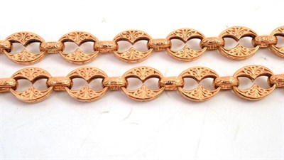 Lot 96 - A 9ct rose gold button link necklet