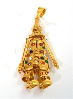 Lot 131 - 9ct gold clown pendant