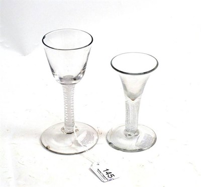 Lot 145 - Two 18th century wine glasses (a.f.)