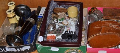 Lot 174 - Quantity of costume jewellery, brooches, field glasses etc