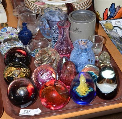 Lot 227 - Tray of mostly paperweights including Perthshire and Caithness