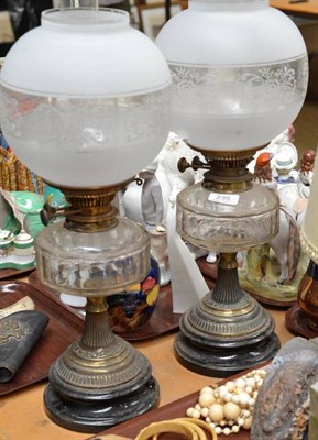 Lot 235 - A pair of Victorian oil lamps