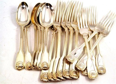 Lot 267 - A collection of silver flatware