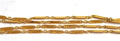 Lot 316 - A fancy link long length chain