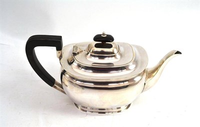 Lot 323 - Silver teapot