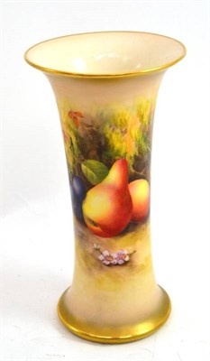 Lot 335 - A Royal Worcester vase painted with fruit by H Ayrton