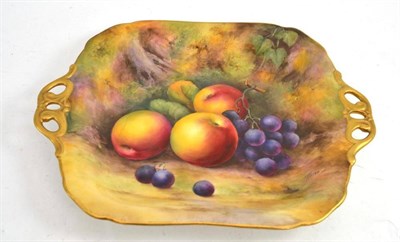 Lot 339 - A Royal Worcester plate painted with fruit by M Price (a.f.)