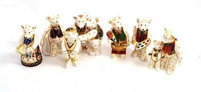 Lot 348 - Seven Royal Crown Derby Teddy figures