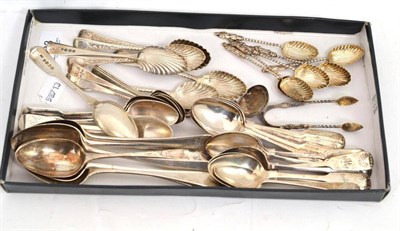 Lot 433 - Quantity of Georgian and later flatware