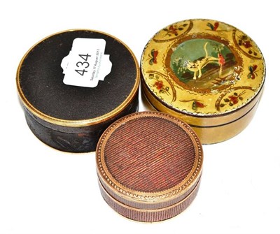 Lot 434 - Three Vernis Martin snuff boxes