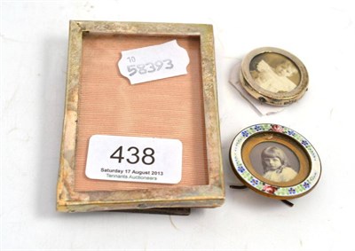 Lot 438 - Three silver photograph frames