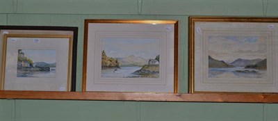 Lot 509 - Six watercolour landscapes, by Alex C Quayle including Brooklands nr St. George's Bridge, West...