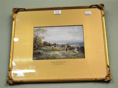 Lot 515 - William Manors gilt framed watercolour landscape 'The Hills Above Morecambe Bay' 18x25cm