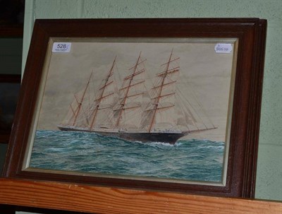 Lot 528 - G F Campbell, pair maritime watercolours, Pamir and Archibald, both framed and glazed , signed