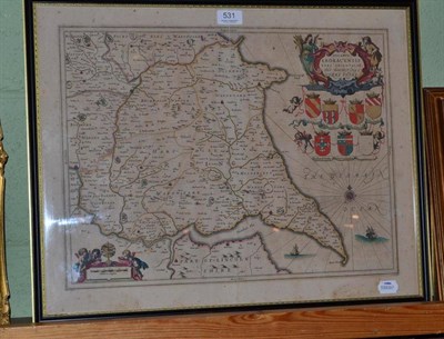 Lot 531 - Jansson, Ducatus Eboracensis pars Orientalis, The East Riding of Yorkshire, [1646], hand...