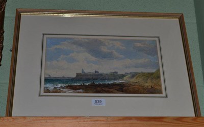 Lot 539 - Edward Duncan, 'View of Tynemouth Harbour Showing the Ruins of the Mediaeval Monastery'