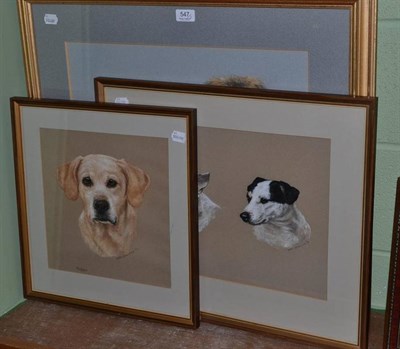 Lot 547 - A pastel 'Ruvy and Sacha' by Mary Browning, 1977; another pastel, 'Toffee'; another pastel of...