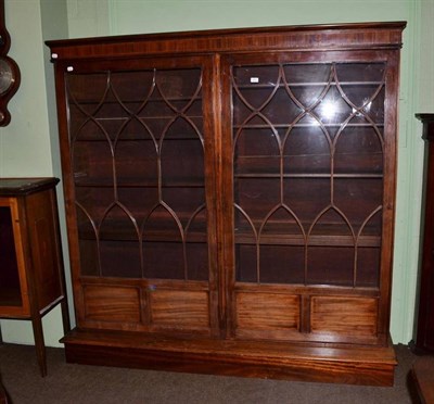 Lot 579 - A 19th century and later astragal glazed mahogany bookcase (altered)