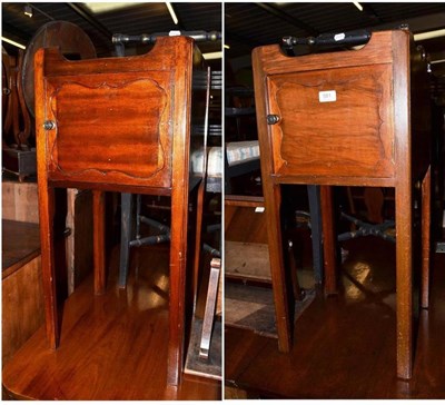 Lot 581 - A pair of mahogany pot cupboards