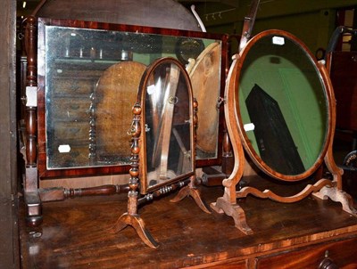 Lot 582 - Four 19th century toilet mirrors