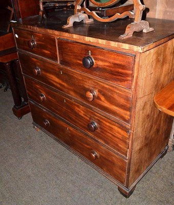 Lot 583 - A 19th century mahogany chest of drawers