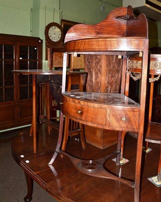 Lot 596 - A 19th century mahogany corner washstand and a mahogany Sutherland table