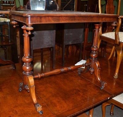 Lot 597 - Victorian walnut side table