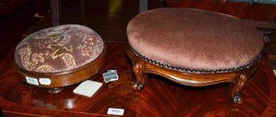 Lot 608 - Two Victorian footstools