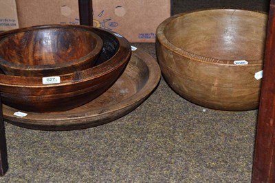 Lot 627 - Four treen bowls