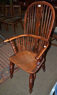 Lot 644 - Yew and elm Windsor kitchen chair