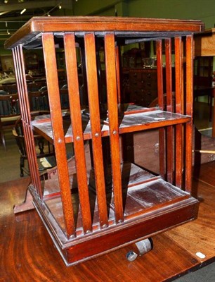 Lot 669 - Edwardian mahogany revolving bookcase