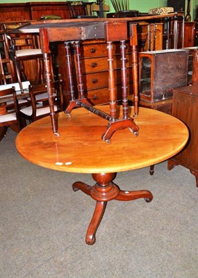 Lot 672 - Victorian mahogany breakfast table and a mahogany Sutherland table