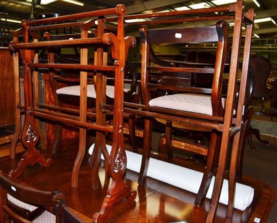 Lot 679 - Three Victorian mahogany towel rails