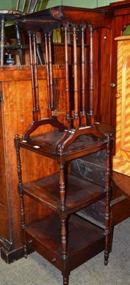 Lot 682 - 19th century mahogany etagere and a rosewood nest of tables