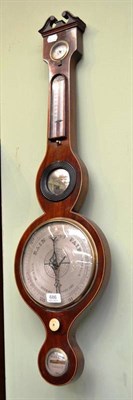 Lot 686 - A 19th century mahogany wheel barometer