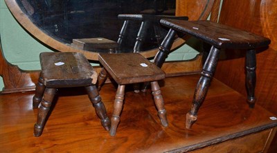 Lot 692 - Three country stools