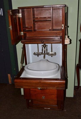 Lot 693 - 19th century mahogany ships washing cabinet